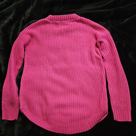 Vibrant Pink Ribbed Sweater - Picture 3 of 5